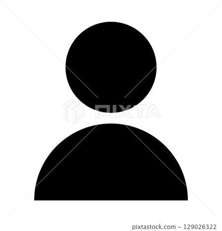 People icon simple vector silhouette black People icon simple vector silhouette black 129026322