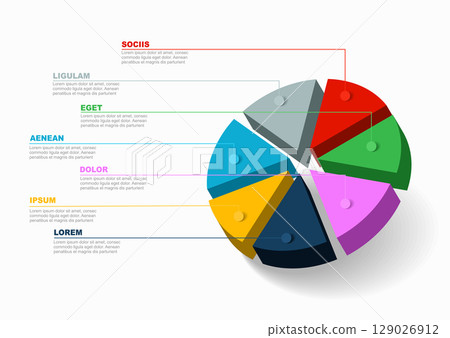 Infographic design template with place for your data. Vector illustration. Infographic design template with place for your data. Vector illustration. 129026912