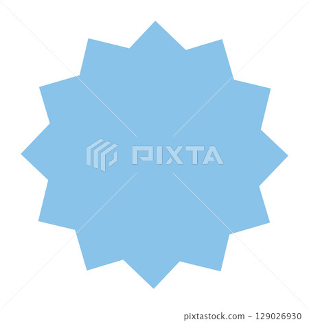 Jagged badge material for POP - Light blue 129026930