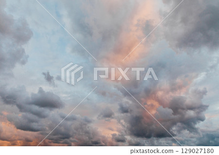 gray red sunset sky with clouds gray red sunset sky with clouds 129027180