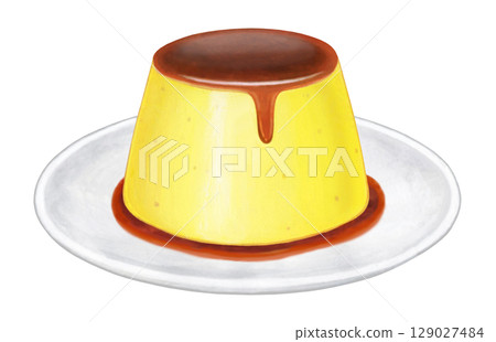 布丁插圖 - 包含 2 個盤子 布丁插圖 - 包含 2 個盤子 129027484