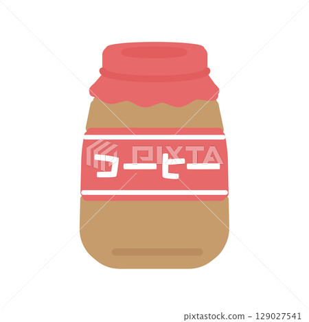 瓶裝咖啡牛奶插畫 129027541