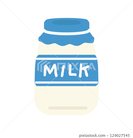Bottled milk illustration 129027545