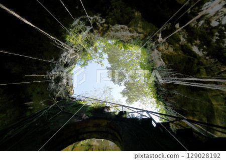 Cenote of Cusama near Merida, Mexico, North America 129028192
