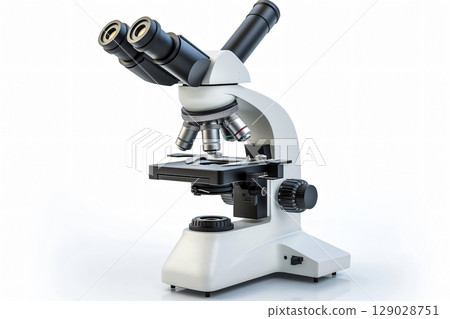 Professional microscope is standing ready for making the smallest things visible for the human eye 129028751