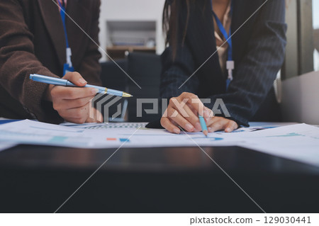 Success, audience with an applause and in a business meeting at work with a lens flare together. Achievement or celebration, motivation and businesspeople clapping hands for good news or support 129030441