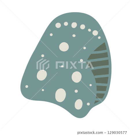 Vector illustration of a single colored sea shell on white background. Elegant drawing for coastal graphic compositions. Vector illustration of a single colored sea shell on white background. Elegant drawing for coastal graphic compositions. 129030577