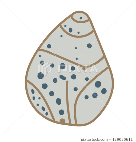 Vector illustration of a single colored sea shell on white background. Elegant drawing for coastal graphic compositions. Vector illustration of a single colored sea shell on white background. Elegant drawing for coastal graphic compositions. 129030611
