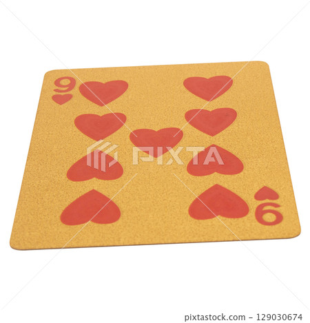 card gambling nine hearts gold 129030674