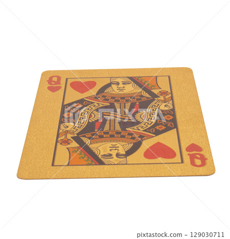 card gambling queen hearts gold 129030711