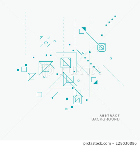 Triangle and rectangular square shapes with dots and lines. Vector background Triangle and rectangular square shapes with dots and lines. Vector background 129030886