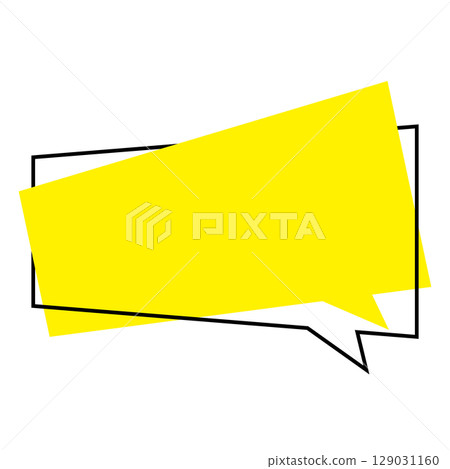 Simple speech bubble illustration, horizontal, square Simple speech bubble illustration, horizontal, square 129031160