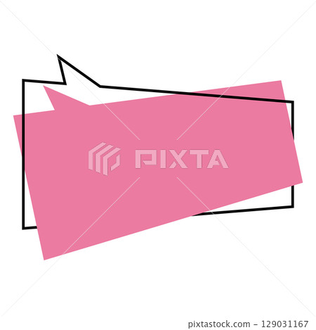 Simple speech bubble illustration, horizontal, square 129031167