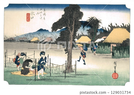 歌川廣重,《東海道五十三次》(保榮戶版)第51期,水口,特產乾葫蘆 歌川廣重,《東海道五十三次》(保榮戶版)第51期,水口,特產乾葫蘆 129031734