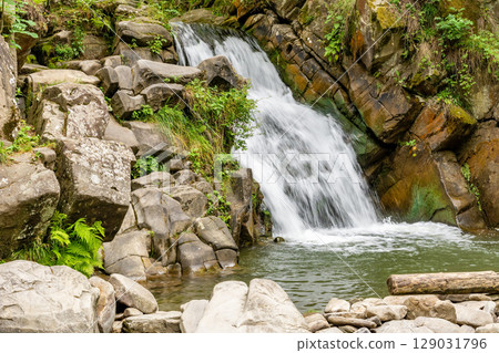 Waterfall Zaskalnik in Szczawnica (Poland) Waterfall Zaskalnik in Szczawnica (Poland) 129031796