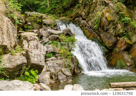 Waterfall Zaskalnik in Szczawnica (Poland) Waterfall Zaskalnik in Szczawnica (Poland) 129031798