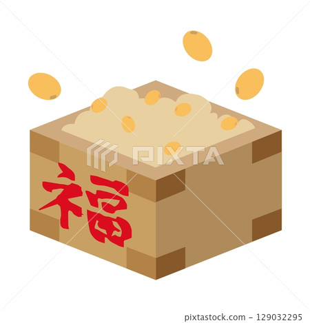 Setsubun bean throwing illustration Setsubun bean throwing illustration 129032295