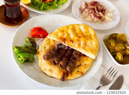 Turkish shish kofte kebab Turkish shish kofte kebab 129032920