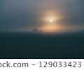 Fields in the morning mist 129033423