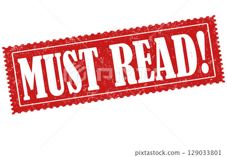 Must read grunge rubber stamp 129033801