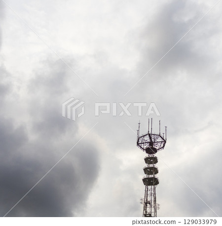Areal shot of the TV tower Areal shot of the TV tower 129033979
