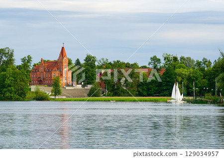 Olecko Castle and Amphitheater by Lake Wielkie, Poland 129034957