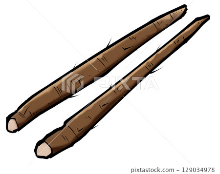 Brush burdock Autumn vegetables Burdock Brush burdock Autumn vegetables Burdock 129034978