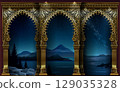 Wallpaper night arcade of the eastern palace 129035328