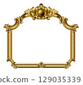 Golden classic rococo baroque frame 129035339