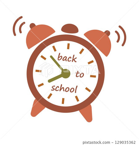 School Ringing Clock Back to School Alarm Clock. Vintage ringing... - Stock Illustration ...