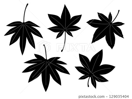 Autumn leaves set 129035404