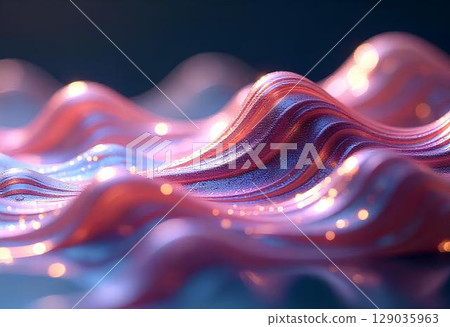 abstract wave lines fluid rainbow style color stripes on black background abstract wave lines fluid rainbow style color stripes on black background 129035963