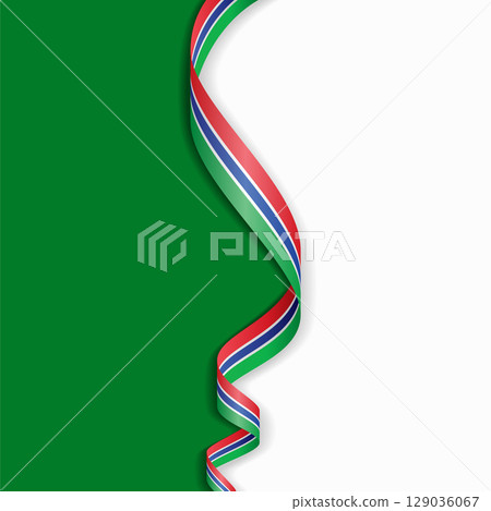 Gambian flag wavy abstract background. Vector illustration. Gambian flag wavy abstract background. Vector illustration. 129036067
