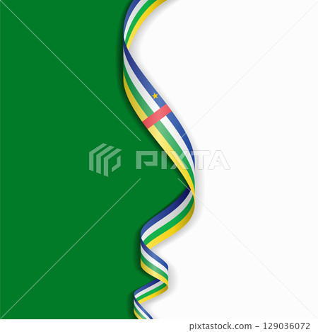 Central African Republic flag wavy abstract background. Vector illustration. 129036072