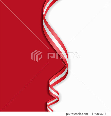 Peruvian flag wavy abstract background. Vector illustration. 129036110