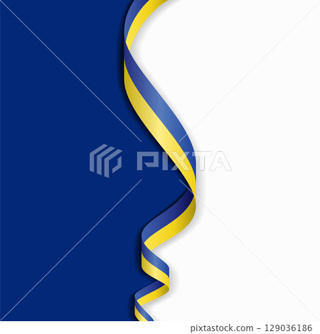 Ukrainian flag wavy abstract background. Vector illustration. Ukrainian flag wavy abstract background. Vector illustration. 129036186