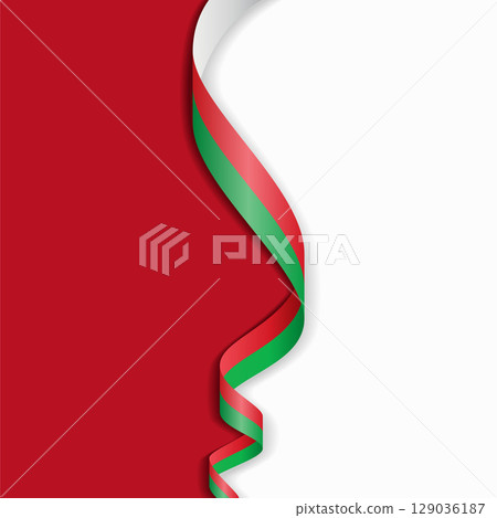 Madagascar flag wavy abstract background. Vector illustration. 129036187