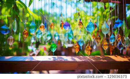 Glass window decoration 129036373