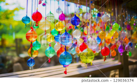 Glass window decoration 129036374