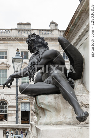 the "Statue of Old Father Thames" is a personification of the River Thames. 129036819