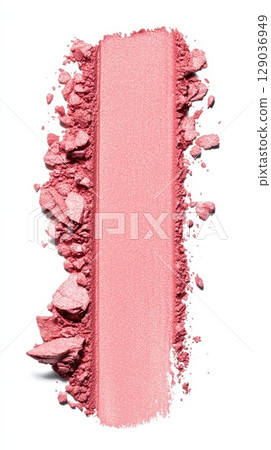 Colorful pink makeup powder display 129036949