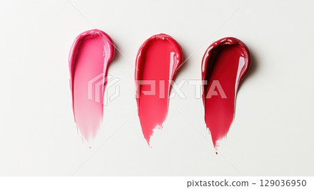 Colorful swatches of pink paint 129036950