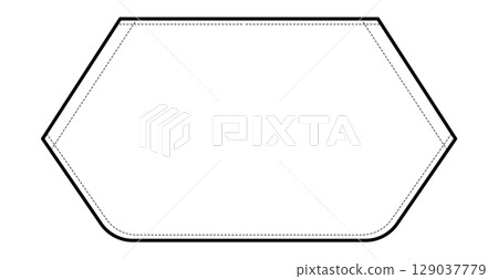 Kangaroo Pouch Pocket technical fashion illustration. Flat apparel template front view. Women, men unisex style CAD Kangaroo Pouch Pocket technical fashion illustration. Flat apparel template front view. Women, men unisex style CAD 129037779