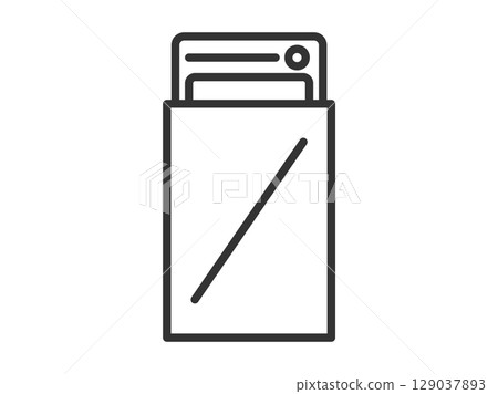 Trading card opening icon (line drawing) 129037893