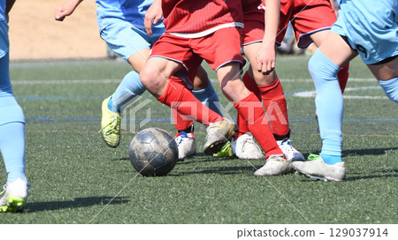 Soccer player to dribble Soccer player to dribble 129037914