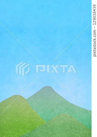 Simple landscape of mountains and sky vertical Simple landscape of mountains and sky vertical 129038439