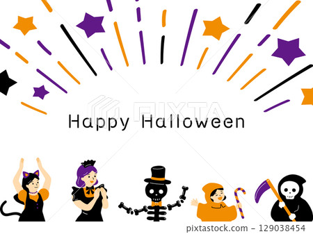 享受萬聖節的人們 129038454