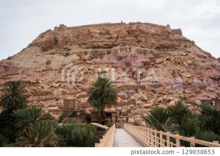 Entrance to Ait Benhaddou Fortress in Morocco 129038653