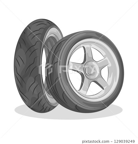 Illustration of Tire Illustration of Tire 129039249