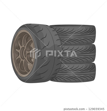 Illustration of Tire  Illustration of Tire  129039345